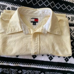 tommy  Mens XL Of White Buttondown Shirt  Sleeve